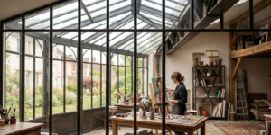 Verrière d'atelier intérieure près de Lorient - MENUISERIE NIGNOL